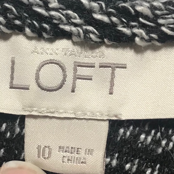 LOFT Dress with Textured Top and Black Bottom, 10 - Picture 3 of 8